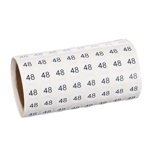 Mini numéros ronds 0.4" en vinyle adhésif noir haute adhérence PATIKIL