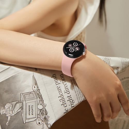 Maledan Sport Bands Compatible for Google Pixel Watch 3/4 41mm 45mm Band/Google Pixel Watch 2/1 for Women Men, Soft Breathable Bracelet Bands for Smartwatch 1/2/3/4 Accessory, S - Thumbnail 5