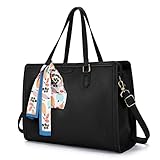 Missnine Laptop Tote Bag for Women 15.6 Inch Leather Work Bags Teacher Computer Purse Briefcase Handbag for Office, Travel