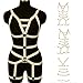 Harness bra Female Body Harness Set Garter Punk Gothic Style Soft And Elastic Size Can Be Adjusted (Yellow)