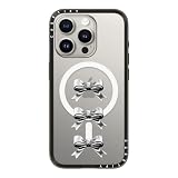 CASETiFY コンパクト iPhone 15 Pro ケース [MagSafe対応/薄型 軽量/耐衝撃] - Chrome Bows - ブラック