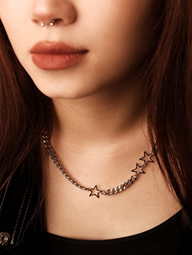 Sacina Gothic Star Necklace, Star Choker, Stainless Steel Star Pendant, Y2K Necklace, Grunge Necklace, Christmas New Year Jewelry Gift For Women #TOP1