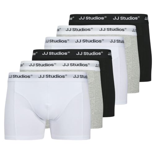 JACK & JONES - Soho - Retro Short/Pant - 6er Pack (L Grau/schwarz/weiß)