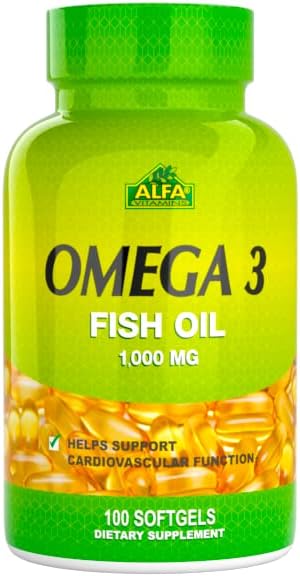 Amazon.com: Omega 3 1000 MG Natural Fish oil - Promotes Lower Cholesterol \u0026  a Healthy Liver Function - 100 Softgels : Salud y Hogar