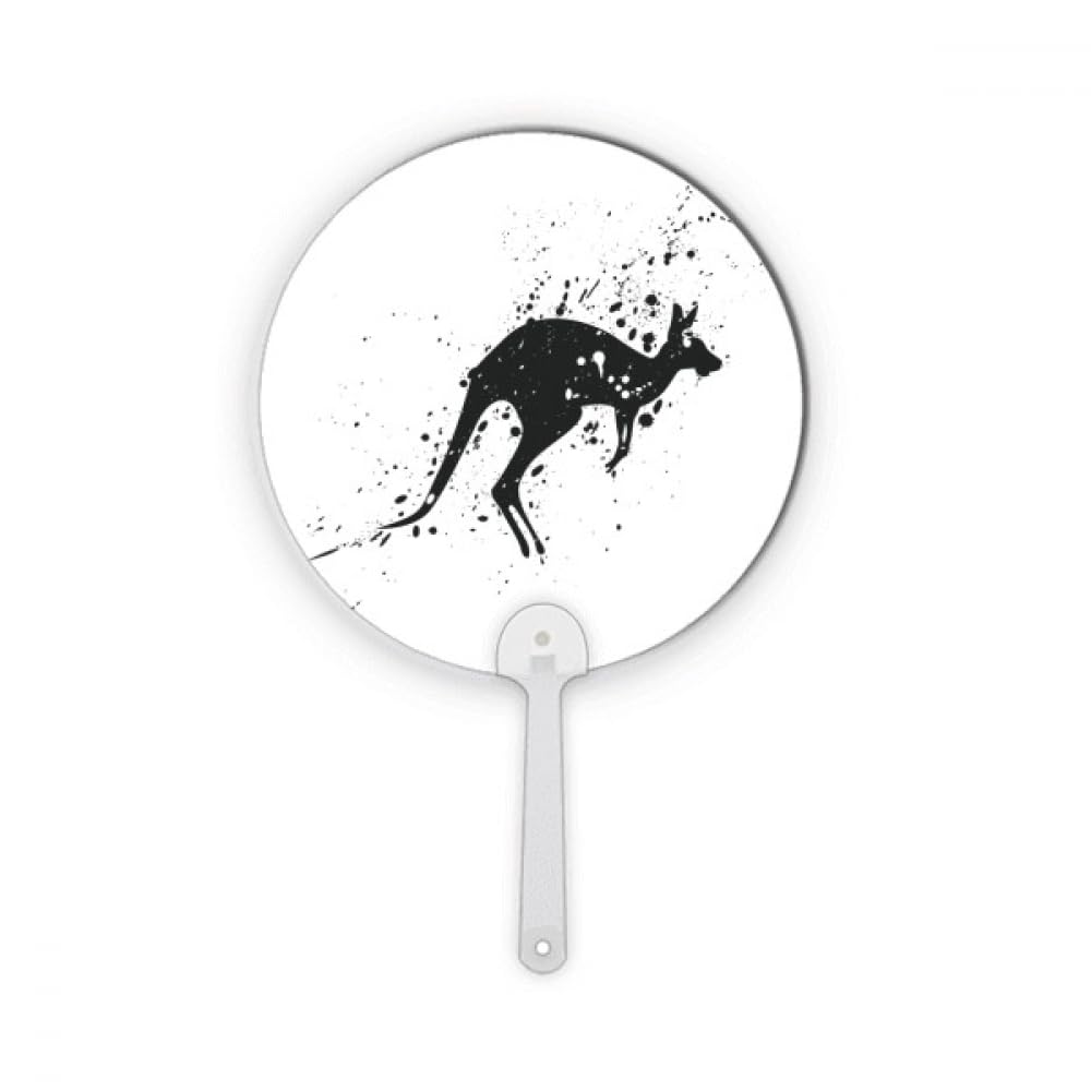 Kangourou mexicain statuette ronde en plastique noir et blanc pour artisanat d'art