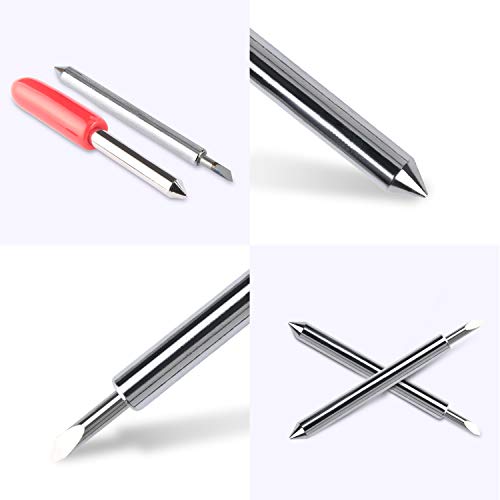 Hqmaster 45 Degree Tungsten Steel Lettering Blade Vinyl Cutter Blades For Roland Cutting Plotter Red Cap Pack Of 10 #TOP4