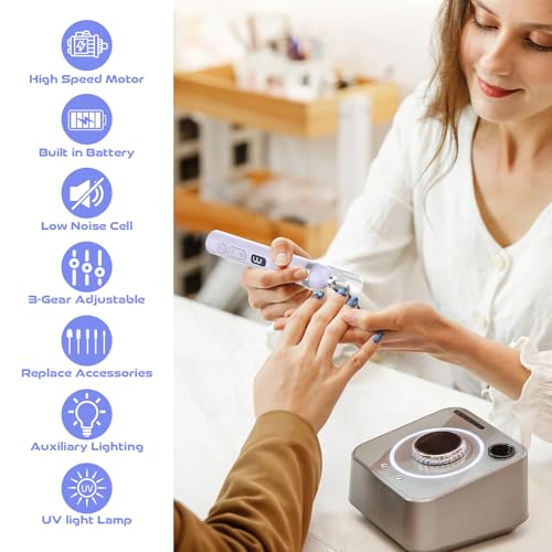 Kit eléctrico portátil para uñas acrílicas miniatura 2
