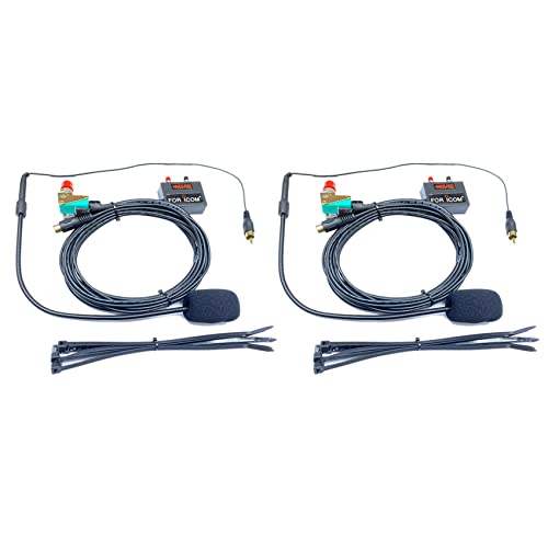 Microphone PTT 8 broches pour radios Icom IC-2730 et IC-2200H - Pack de 2 micros portatifs