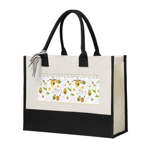 Sac fourre-tout en toile abeille fini les emballages jetables avec ce cabas