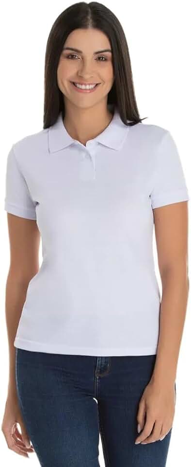 Camisa Polo Piquet Feminina Lisa Gola Polo Loja Mirante