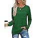 LIKEOULI Womens Sweatshirt Fashion Casual Long Sleeve Print Ladies Round Neck Blouse Fall Sweaters for Women Green
