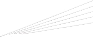 MECCANIXITY ABS Plastic Rod Round Solid White Bar 1mmx250mm for DIY Model Material, Architectural Model Making, DIY Sand Table, Pack of 5