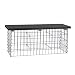Produktbild DEMA WPC Gabionenbank Gabione Steinkorb Drahtkorb Bank Sitzbank Gartenbank anthrazit 100x30 cm