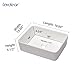 Lordear Vessel Sink Rectangle 19 Inch Bathroom Sink,Rectangular Modern Above Counter Bathroom Sinks White 19x15 Inch Porcelain Ceramic Vessel Vanity Sink Art Basin