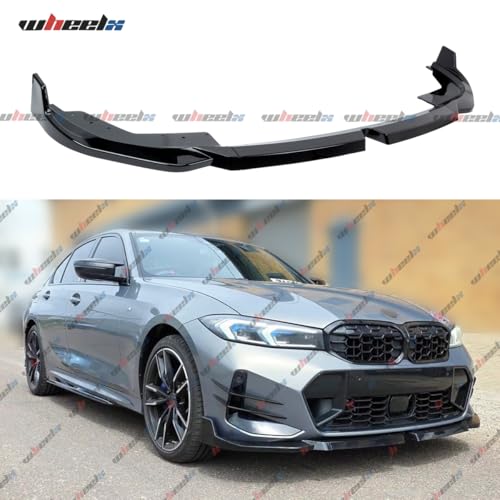 Front Lip Splitter Compatible with BMW 330i 330e M340i G20 LCI M Sport 2023–2026, Gloss Black, Bumper Chin Spoiler Fits for 3 Series & xDrive Models – WheelX by WheelX - Used condition - Image 6