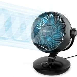 WOWDSGN XD-1586FB Leiser Tischventilator Schwarz