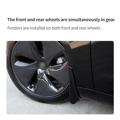 Guardabarros de coche blanco delantero trasero: protector contra salpicaduras Tesla 3 3
