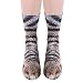 Unisex Adult Animal Paw Crew Socks - Sublimated Print (Cat)