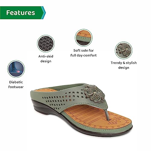 Image of ORTHO JOY Fancy doctor slippers | Soft chappal for women | Comfortable Footwear for women