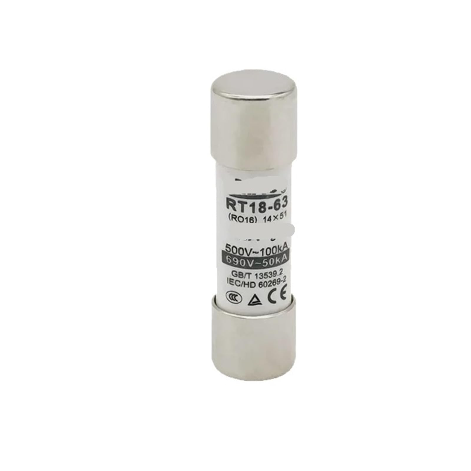 Cartouche fusible en céramique RT18-63 RO16 22x58 mm pour sectionneur standard