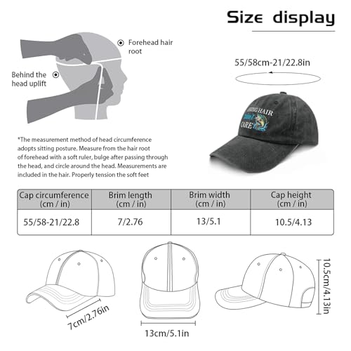 Gorra de algodón ajustable para pesca unisex negra miniatura 3