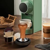 SZJYG 51mm Kaffee Tamper, Espresso Tamper für Kaffee, Edelstahl Kaffeestampfer, 51mm Stempel Stampfer Set mit Holzgriff für Espressomaschine, Cafes und Kaffeeliebhaber – Ansicht 6