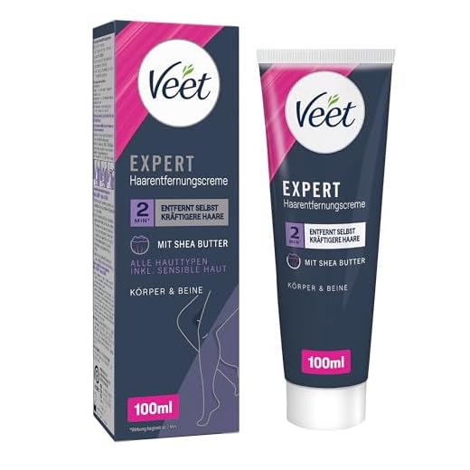 Veet Expert Haarentfernungscreme für Körper & Beine - Enthaarungscreme für alle Hauttypen, inkl. sensibler Haut - 100 ml