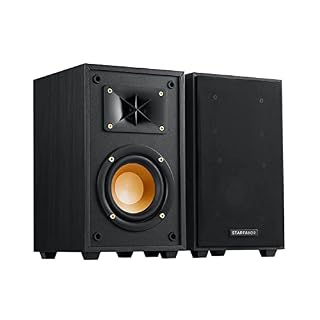 Starfavor Paire d’enceintes passives pour bibliothèque stéréo 2 voies 50 W RMS, puissance de crête 100 W, haut-parleurs audio filaires de 10,2 cm pour home cinéma -P4 - Les Beatles, Paul McCartney, John Lennon, RIngo Starr, George Harrison