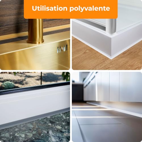 Quest Plinthe Souple Autoadhésive 30 x 30 mm Étanche - Beige, 15 m – vue 4