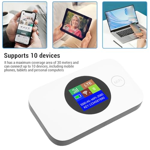 Image of 4G LTE Mobile Hotspot Device, 150Mbps High Speed Hotspot Router with SIM Card Slot Portable Travel WiFi Router for Phone Laptop DesktopTablet, Support 10 Users Connection