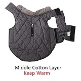 JoyDaog Wendehundemäntel für kleine Hunde wasserdichte, warme Baumwoll-Hundejacke für den kalten Winter, Grau M