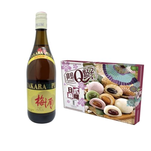 Vino di Prugna Giapponese 750ml(10% Vol.) & Misto di Mochi Special (20 pezzi)