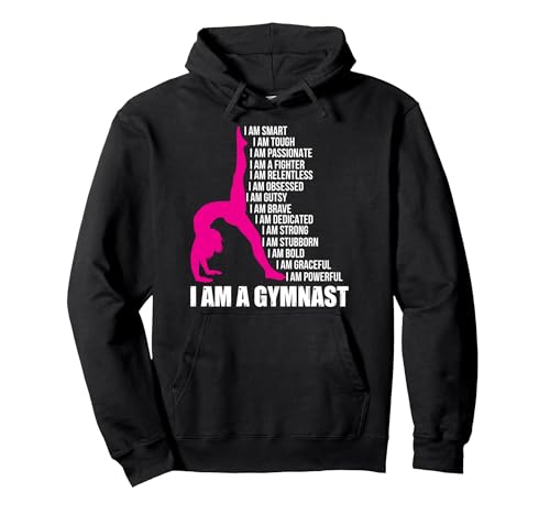 I Am A Gymnast Handstand Hoodie Women Girls Black Small