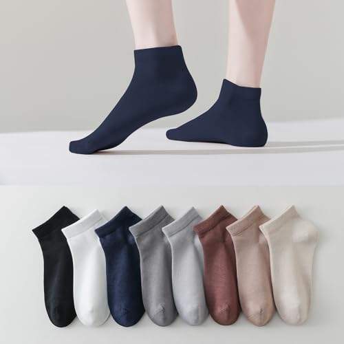 Image of EPEIUS Women's Bamboo Ankle Socks - Seamless Toe, Low Cut, No Show, Lightweight 3 /6 Pack
