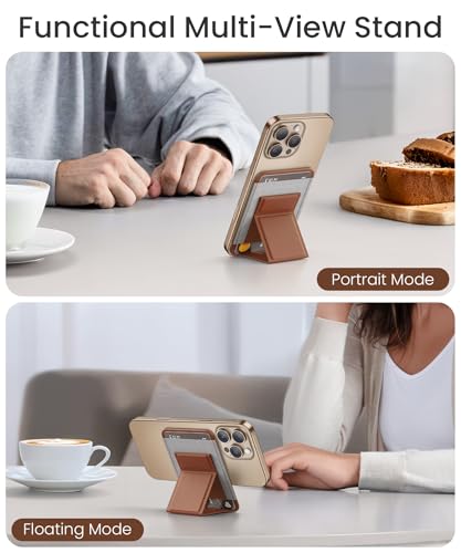 Cartera de cuero premium con bloqueo RFID GONEZ acabado marrón clásico 3