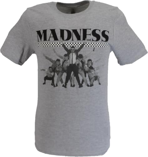 Image of Mazeys Mens Official Madness T Shirts (UK, Alpha, XXL, Regular, Regular, Grey Seven Logo)