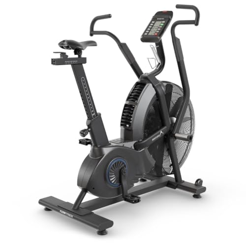 Flow Fitness Airbike A1i – Luftwiderstands-Heimtrainer mit Belt-Drive, Intervallprogrammen & Windschutz – Full Body Workout Fahrrad mit LCD-Konsole – Kinomap-kompatibel – 150 kg Belastbarkeit Flow Fitness Airbike A1i – Luftwiderstands-Heimtrainer mit Belt-Drive, Intervallprogrammen & Windschutz – Full Body Workout Fahrrad mit LCD-Konsole – Kinomap-kompatibel – 150 kg Belastbarkeit