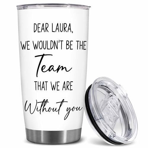 BECHUSKY Personalized Gift For Coworker - We Wouldn't Be The Team That We Are Without You - Funny Office Tumbler For Coworker, Friend, Empoyee Custom Name - Christmas, Birthday Gift To Women, Men