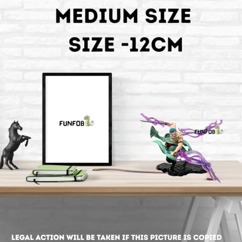 Image of FUNFOB Anime Action Figure Height -12cm | Mini Size | Collectible for Anime Fans PVC Multicolour | Zo-ro Action