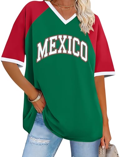 Mexico Shirts for Women Mexico Letters Print T Shirt Mexican Graphic Tees Casual Vacation Short Sleeve Tops