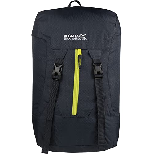 Regatta EasyPack II Pack Away 25 Litre Lightweight Rucksack - Ebony/Neon Spring, Single