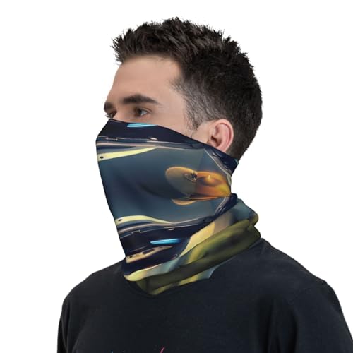 Pañuelo tipo Cuello UFO Landing para Hombre y Mujer, Balaclava elástica divertida y versátil, máscara impresa blanca miniatura 7