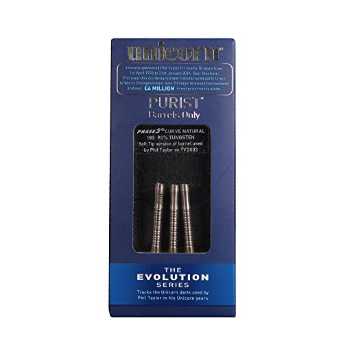 Barrels de fléchettes Unicorn Evolution en tungstène naturel 97% de haute précision - 3