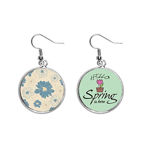 Pendientes de crisantemo azul de primavera para regalar como colgante decorativo especial