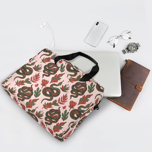 Funda para portátiles 15.6 pulgadas con asa y correa rosa verde miniatura 7