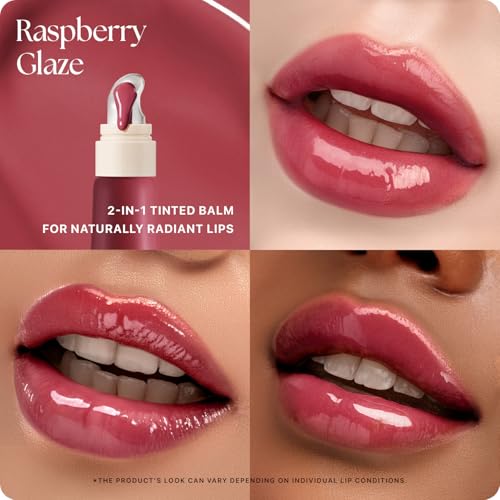 Image of Nature Republic Honey Melting Lip Butter Balm - Hydrating Tinted Plumping Lip Balm with Peptides, for Sheer & Glossy, Fuller-Looking Lips (RASPBERRY GLAZE)