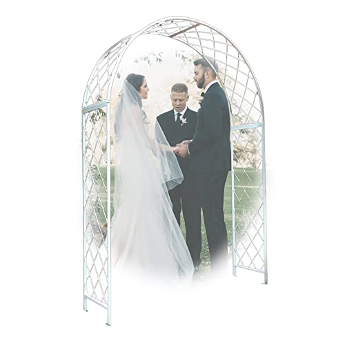 Arco de Rosas Tubular marco Archway decoración de jardín Instalación del Soporte del Marco Resistente, para boda, floral, fiesta nupcial, varias plantas de escalada 120*40*230cm, 150*40*230cm Cover