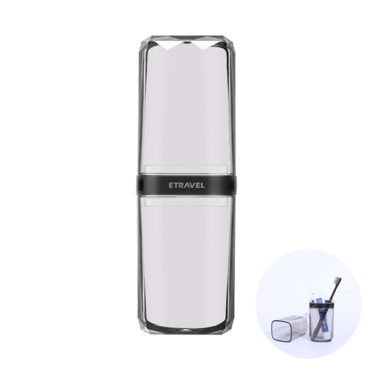 Meijmjia Grey,Transparent - Transparent Travel Toothbrush Holder Toothpaste Box Portable Dustproof Antibacterial Home Camping School Toothbrush Box (Transparent Grey)