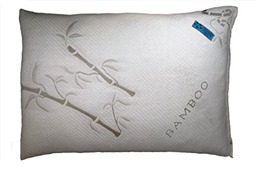 Five Diamond Collection Washable Bamboo Covered Shredded Memory Foam Queen Pillow, Made In Usa #TOP2