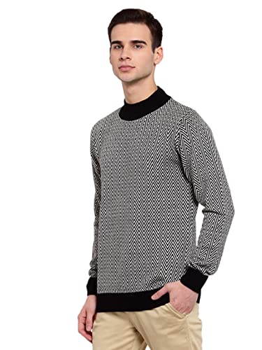 Image of Style Quotient Men Brown & Beige Chevron Pullover